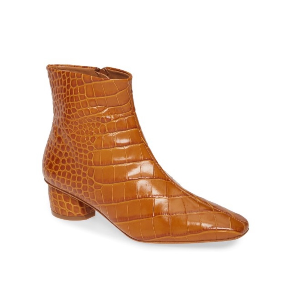 LOQ Matea Croc Embossed Bootie EU 38 NWT